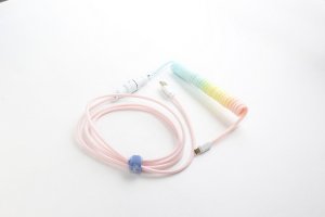 Ducky Ducky Premicord Cotton Candy Coiled Cable, USB Typ C auf Typ A - 1,8m 2