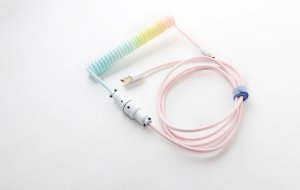 Ducky Ducky Premicord Cotton Candy Coiled Cable, USB Typ C auf Typ A - 1,8m 3
