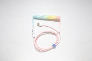 Ducky Ducky Premicord Cotton Candy Coiled Cable, USB Typ C auf Typ A - 1,8m 4