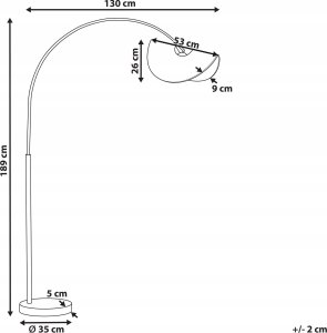 Lampa podłogowa Beliani Lampa podłogowa papierowa naturalna HERRON 3