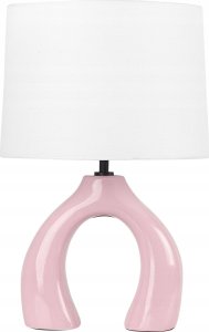 Lampa stołowa Beliani Lampa stołowa ceramiczna różowa ABBIE  Lumarko! 1