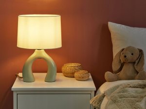 Lampa stołowa Beliani Lampa stołowa ceramiczna jasnozielona ABBIE 2