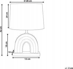 Lampa stołowa Beliani Lampa stołowa ceramiczna wielokolorowa TITNA 3