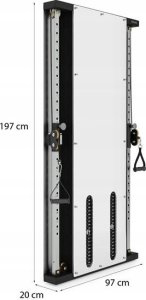 HMS BS302 BRAMA PRZYŚCIENNA TRENINGOWA PODWÓJNA ZE STOSEM COMMERCIAL HMS 8
