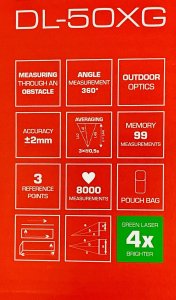 Dalmierz laserowy PRO DALMIERZ LASEROWY DL-50XG ZIELONA WIÄZKA 2
