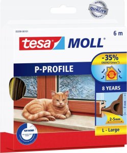 Tesa Tesa Window Seal 6m x 9mm P-Profile brown 05390 3