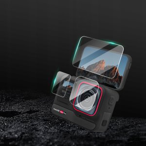 Osłona na obiektyw SunnyLife Zestaw Osłon 6x Osłona Na Obiektyw + 2x Ekran Lcd Kamera Insta360 Ace Pro / Ist-bhm752-2 6