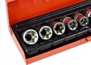 Geko 9el.kpl.nasadek torx E10-24,1/2"GEKO,walizka(20) 3