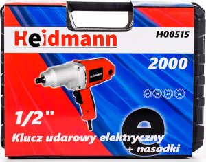 Klucz udarowy Heidmann Klucz udarowy elektryczny 1/2" + nasadki typ H(5) 15