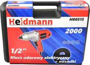 Klucz udarowy Heidmann Klucz udarowy elektryczny 1/2" + nasadki typ H(5) 25