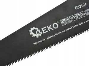 Geko Piła ręczna - płatnica do drewna 450mm Teflonowa 65Mn w pokrowcu (8/32) 7