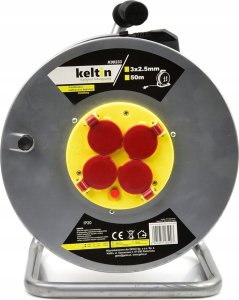 KELTIN Przedłużacz elektryczny bębnowy metalowy 3x2,5mm 50m (2) 2
