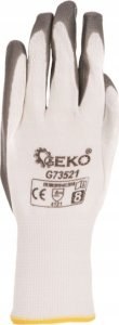 Geko Rękawice ochronne GEKO r.8/biało-szare/ (12/300) 2