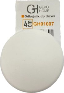 Geko Odbojnik do drzwi – samoprzylepny na ścianę fi 40mm (kolor: biały) (400) 1