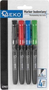 Geko Marker budowlany permanentny mix kolor - zestaw 4 szt (12/144) 4