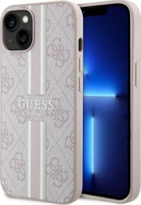 Guess Guess GUHMP15SP4RPSP iPhone 15 / 14 / 13 6.1" różowy/pink hardcase 4G Printed Stripes MagSafe 1