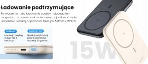 Powerbank Ugreen UGREEN 5000mAh Mini Powerbank Wireless 15W with MagSafe white 7