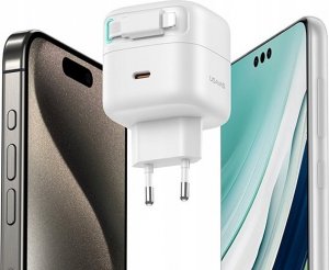 Ładowarka Usams Ładowarka sieciowa USAMS US-CC202 USB-C + kabel Lighning PD QC 35W biały/white 3