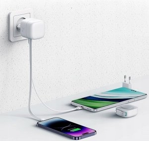 Ładowarka Usams Ładowarka sieciowa USAMS US-CC202 USB-C + kabel Lighning PD QC 35W czarny/black 4