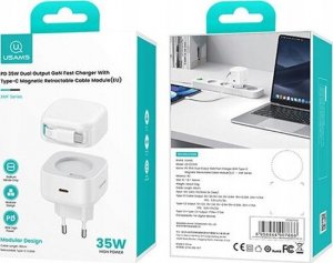 Ładowarka Usams Ładowarka sieciowa USAMS US-CC202 USB-C + kabel USB-C PD QC 35W biały/white 6