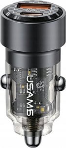 Ładowarka Usams Ładowarka samochodowa USAMS C39 USB-A, USB-C 60W czarny/black 1