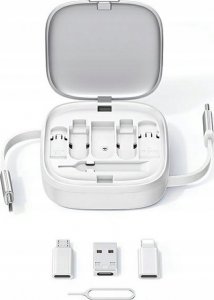 Kabel USB Usams USB-A - USB-C + microUSB + Lightning 1 m Srebrny (USA1023) 6