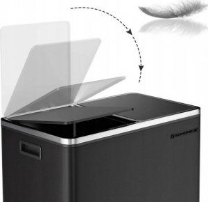 Kosz na śmieci Songmics Podwójny Kosz Na Śmieci, 2 Pojemniki Kuchenne Na Śmieci I Recykling O Pojemności 2 X 30 L Z 15 Workami Na Śmieci, Metalowy Kosz 11