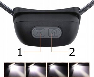 Latarka czołowa Orno ORNO LATARKA CZOŁOWA LED 3W 120lm AKUM. 500mAh 6