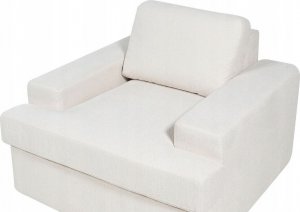 Beliani Fotel tapicerowany jasnobeżowy ALLA 5