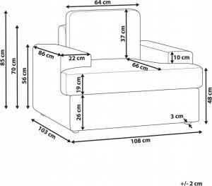 Beliani Fotel boucle biały ALLA 13