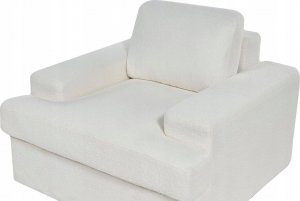 Beliani Fotel boucle biały ALLA 6