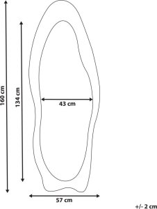 Beliani Lustro ścienne welurowe 57 x 160 cm zielone REIGNY 5