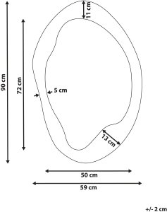 Beliani Lustro ścienne welurowe 59 x 90 cm zielony LENAX 3