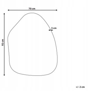 Beliani Metalowe lustro ścienne 70 x 92 cm czarne PUTEAUX 5