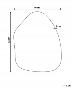 Beliani Metalowe lustro ścienne 70 x 92 cm czarne PUTEAUX 6