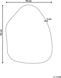 Beliani Metalowe lustro ścienne 70 x 92 cm złote PUTEAUX 3