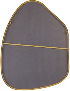 Beliani Metalowe lustro ścienne 70 x 92 cm złote PUTEAUX 4