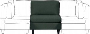 Beliani Moduł 1-osobowy ciemnozielony UNSTAD 2