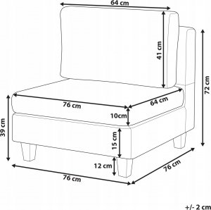Beliani Moduł 1-osobowy ciemnozielony UNSTAD 9