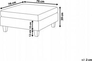 Beliani Otomana ciemnoszara UNSTAD 5
