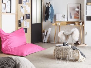 Beliani Pufa worek 140 x 180 cm fuksja FUZZY 3