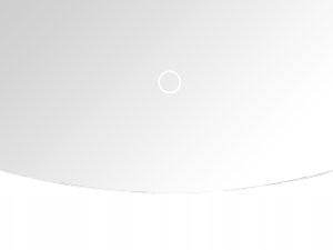 Beliani Półokrągłe lustro ścienne LED 60 x 120 cm srebrne LOUE 5