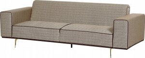 Beliani Sofa 2.5-osobowa lniana jasnobrązowa OSELO 3