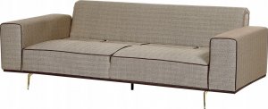 Beliani Sofa 2.5-osobowa lniana jasnobrązowa OSELO 4