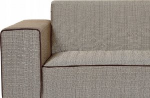 Beliani Sofa 2.5-osobowa lniana jasnobrązowa OSELO 6