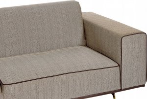 Beliani Sofa 2.5-osobowa lniana jasnobrązowa OSELO 7