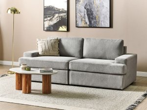 Beliani Sofa 3-osobowa jasnoszara ALLA 11