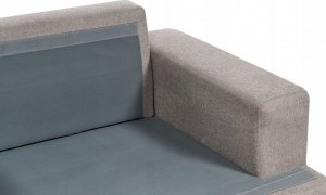 Beliani Sofa 3-osobowa brązowoszara ALLA 6