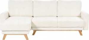 Beliani Sofa narożna boucle prawostronna biała SIRO 11