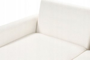 Beliani Sofa narożna boucle prawostronna biała SIRO 12